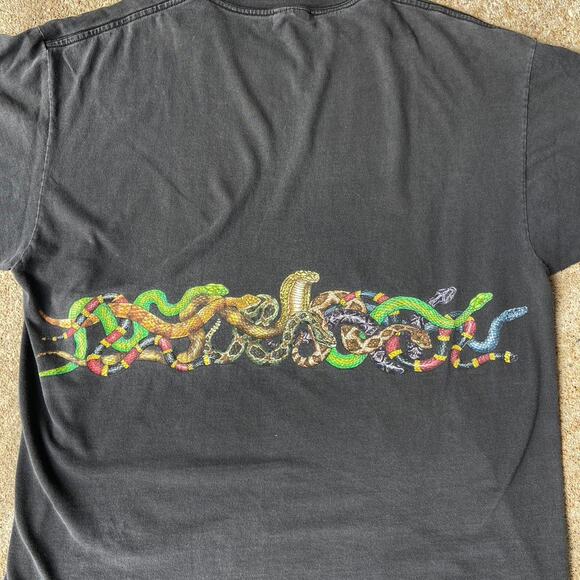 90s Vintage Hanes Snake Graphic XL Thrashed - Picture 7 of 7